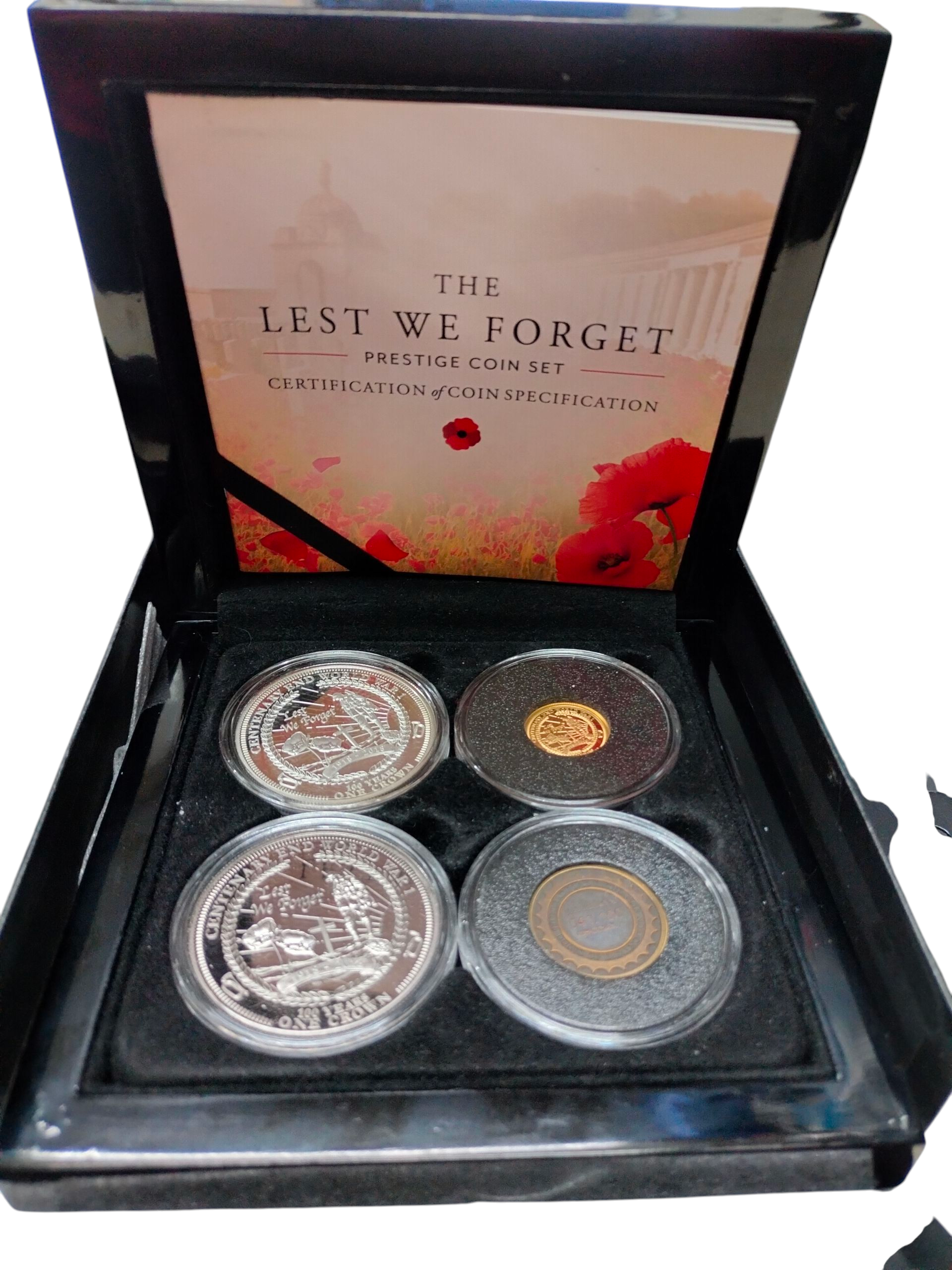 Pre-owned 2018 Tristan da Cunha Lest We Forget Prestige Coin Set